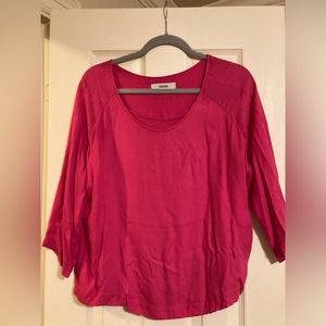 HUMANOID pink 3/4 sleeve tee